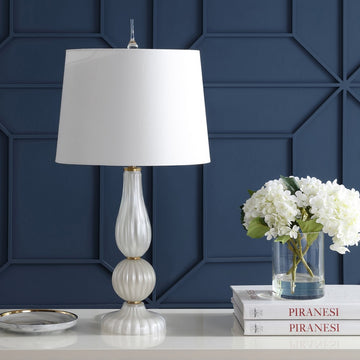 Maddie 28" Glass/Metal LED Table Lamp - JONATHAN Y